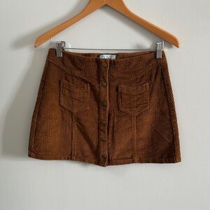 She + Sky Tan Corduroy Skirt